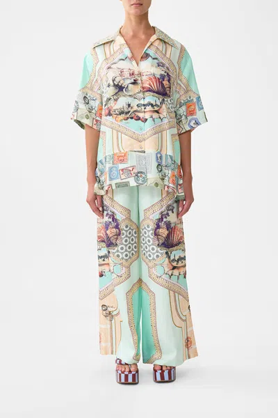 Camilla Oversized Shirt With Pocket With Love From Türkiye In Multi