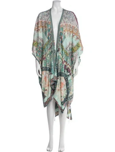 Pre-owned Camilla Paisley Print Long Dress In Blue
