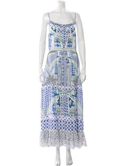 Pre-owned Camilla Paisley Print Midi Length Dress In Blue