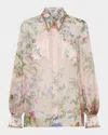 Camilla Palacio Playground Curved Collar Blouse With Pockets In Palacio Playground