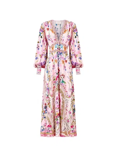 Camilla Palatial Pastels Crystal-embellished Maxi Dress In Pink