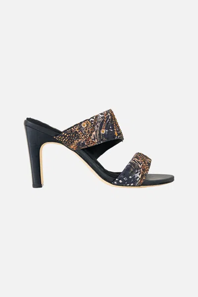 Camilla Pamela Asymmetrical Heel Sandal Feline Folklore In Black