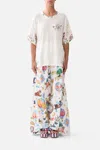 Camilla Panelled Side Split Tee Kapadokya Kitsch In White