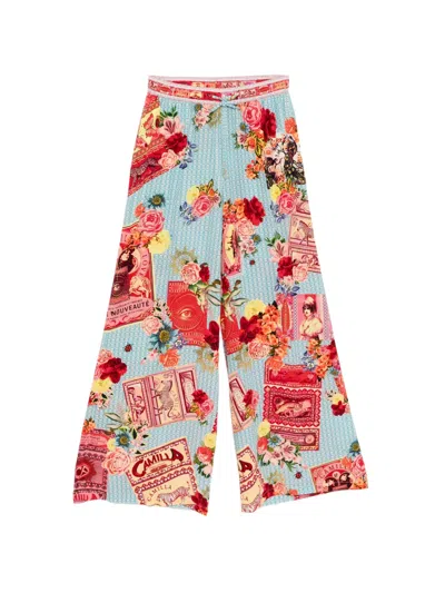 Camilla Paper & Curious Capers Trousers In Blue