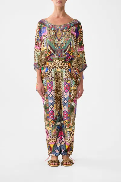 Camilla Parachute Pant Embroidered Ever After In Multi