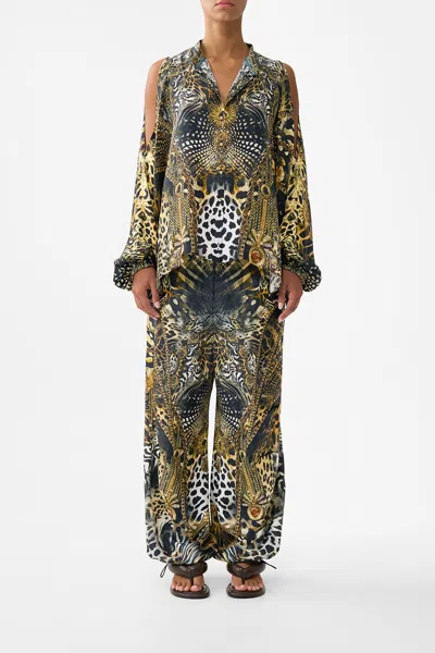 Camilla Parachute Pant Feline Folklore In Brown