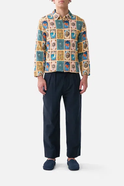 Camilla Patchwork Crop Zip Through Jacket House Of Horoscopes In Multi