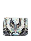 Camilla Patterned Anchor-charm Clutch Bag In Blue