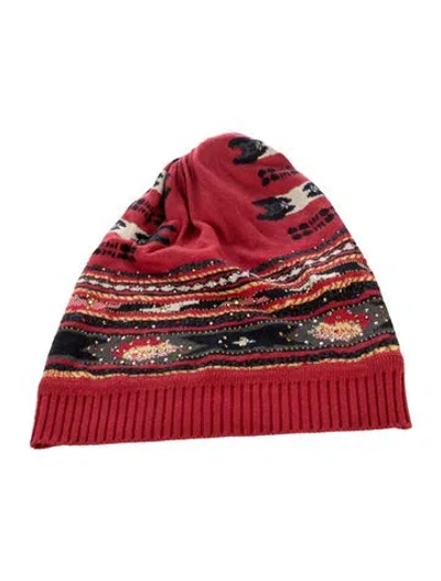 Pre-owned Camilla Patterned Bamboo Beanie In Multi