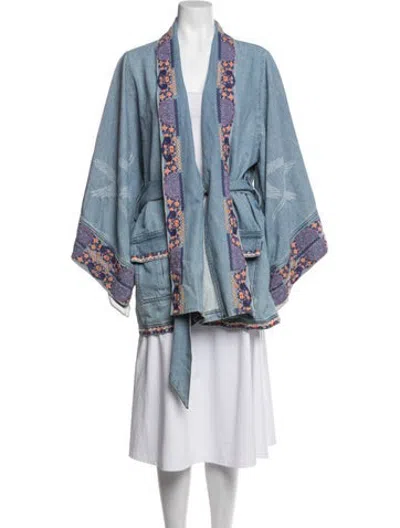Pre-owned Camilla Patterned Coat In Blue