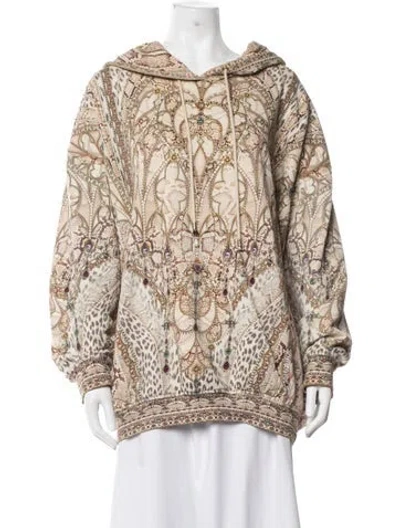 Pre-owned Camilla Patterned Crew Neck Sweater In Brown