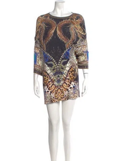 Pre-owned Camilla Patterned Crew Neck Top In Multi