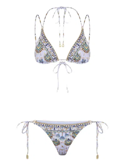 Camilla Patterned Embellished Swimsuit In Multi