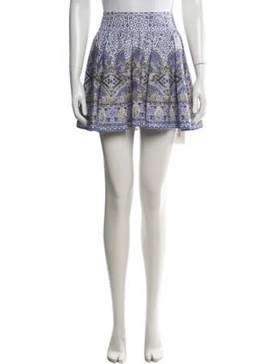 Pre-owned Camilla Patterned Mini Skirt In Neutrals