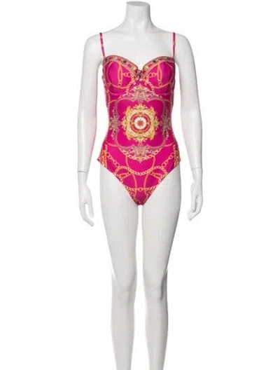 Pre-owned Camilla Patterned One-piece In Pink