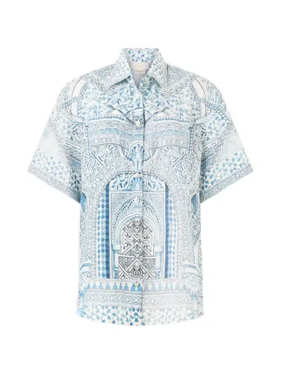 Camilla Patterned Shirt In Blue