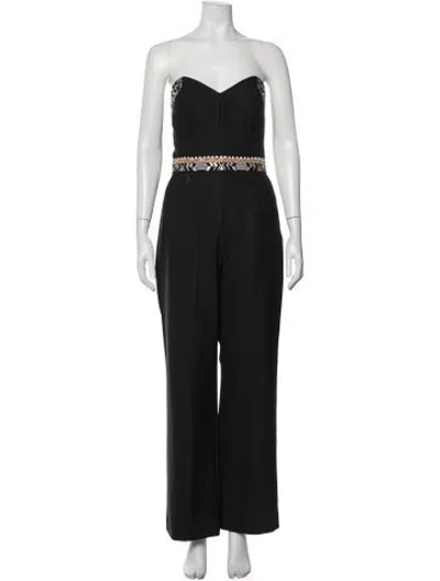 Pre-owned Camilla Patterned Strapless Jumpsuit W/ Tags In Black