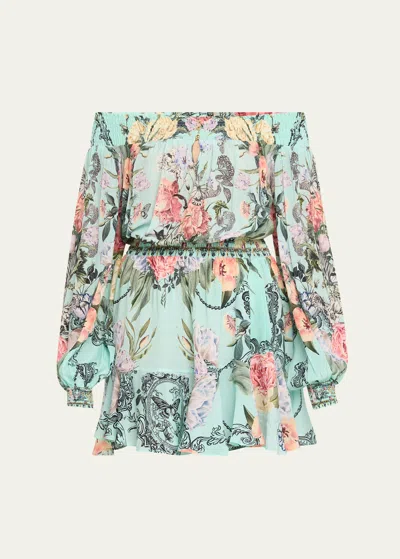 Camilla Petal Promise Land Off-shoulder Mini Dress