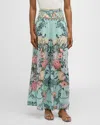 Camilla Shirred Waist Pant Petal Promise Land In Petal Promise Land