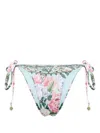 Camilla Petal Promise Land Side-tie Bikini Bottom In Blue