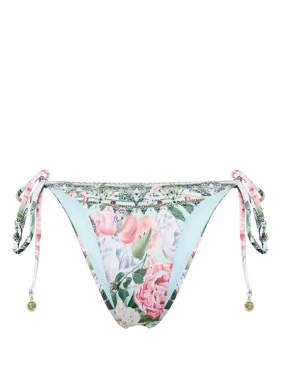 Camilla Petal Promise Land Side-tie Bikini Bottom In Multi
