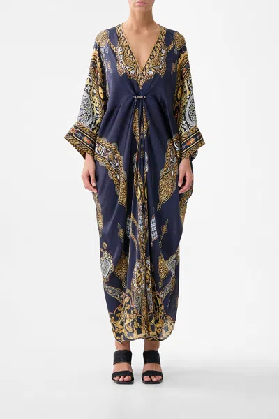 Camilla Pierced V Neck Kaftan The Imperial Gate In Blue