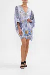 Camilla Pierced V Neck Short Kaftan Under Scarab Skies