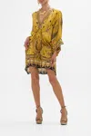CAMILLA PIERCED V NECK SHORT KAFTAN VALLEY OF THE KINGS