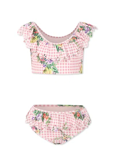 CAMILLA PINK BIKINI FOR GIRL WITH FLORAL PRINT