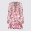 Camilla Lace Up Front Short Dress Botanical Novella In Botanical Novella