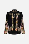 Camilla Adorned In Alexandria Pintuck Draped Sleeve Blouse