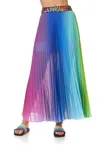 Camilla Pleated Full Hem Skirt Hyped Up Hippie In Multi