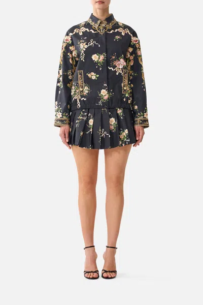 Camilla Pleated Micro Mini Skirt Versailles Or Die In Black
