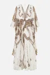 Camilla Plisse Plunge Neck Dress Goddess Energy