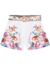 CAMILLA PLUMES AND PARTERRES MULTICOLORED SHORTS