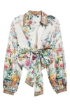 Camilla Plumes And Parterres Cropped Shirt In Plumes And Parterres