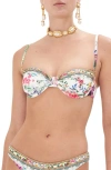 Camilla Plumes And Parterres Ruched Underwire Bikini Top In Plumes And Parterres