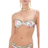 Camilla Plumes And Parterres Ruched Underwire Bikini Top In Plumes And Parterres