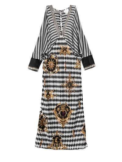 Camilla Plunge-neck Draped Maxi Dress