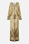 Camilla Plunge Neck Draped Shoulder Dress Gateway To The Afterlife