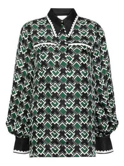 Camilla Pockets My Porto Pen Pal Bluse In Green