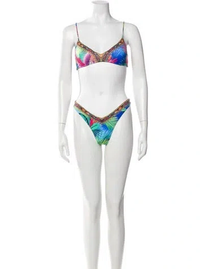 Pre-owned Camilla Printed Bikini W/ Tags In Black