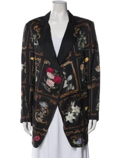 Pre-owned Camilla Printed Blazer W/ Tags In Gray