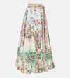 Camilla Printed Cotton Wrap Skirt In Multicoloured