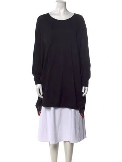 Pre-owned Camilla Printed Crew Neck Tunic In Black