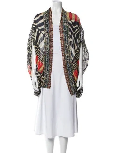 Pre-owned Camilla Printed Crystal Embellishments Cover-up In Multi