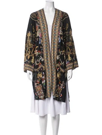 Pre-owned Camilla Printed Crystal Embellishments Robe In Multicolor