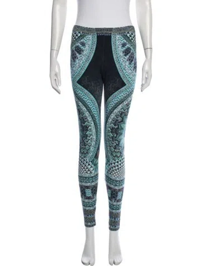 Pre-owned Camilla Printed Crystal Embellishments Sweatpants In Blue