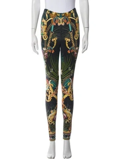 Pre-owned Camilla Printed Crystal Embellishments Sweatpants In Green