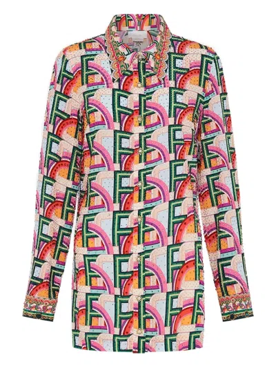 Camilla Printed Dress In Pink